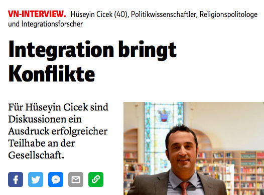 Zum Artikel "Interview mit Dr. Hüseyin Çiçek: Integration bringt Konflikte"