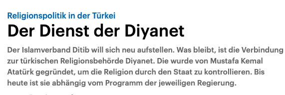 Zum Artikel "Religionspolitik in der Türkei – Der Dienst der Diyanet: Hüseyin Çiçek im Deutschlandfunk"